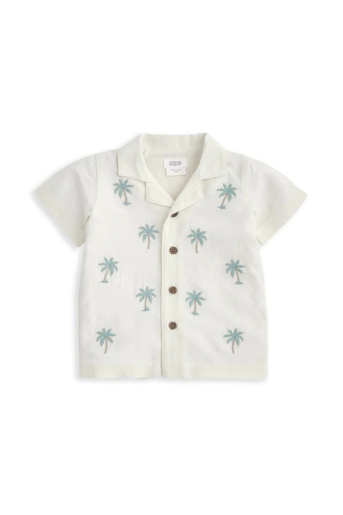 Mamas & Papas Palm Tree Embroidered Shirt