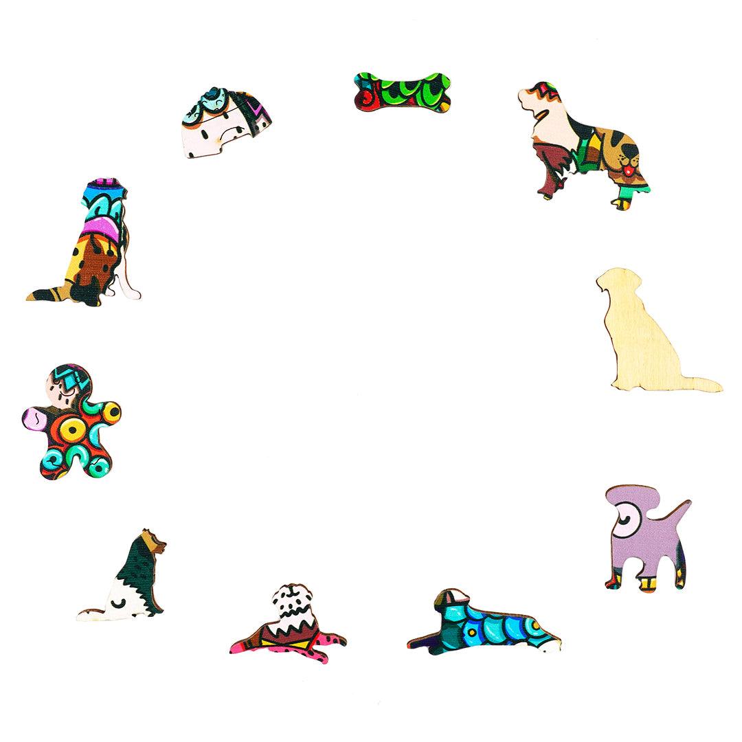 Rich Dog Wooden Jigsaw Puzzle