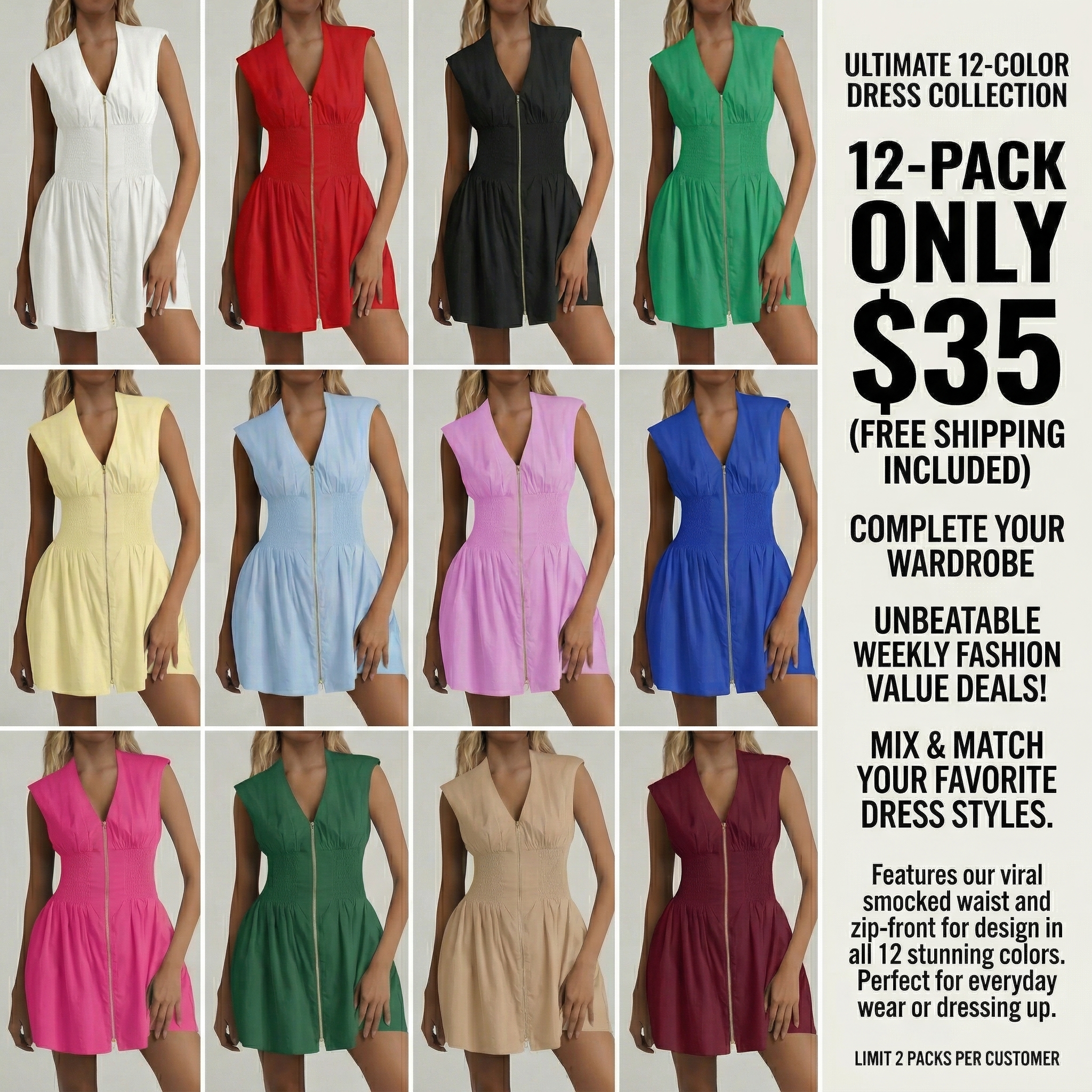 Women's Sleeveless Smocked Mini Dress