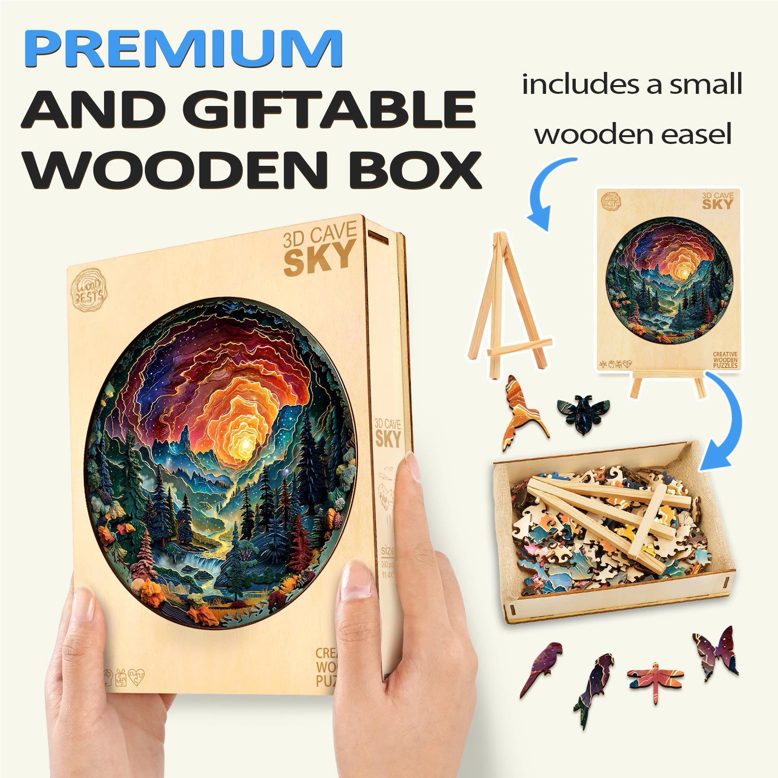 Cave Sky Wooden Jigsaw Puzzle