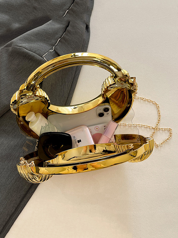 Chains Geometric Shiny Bags