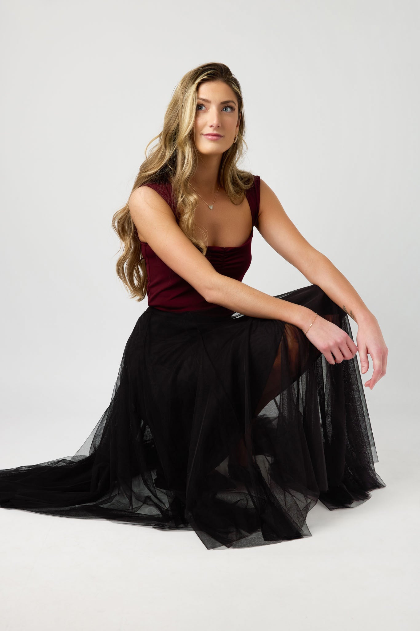 Mesh Midi Party Skirt