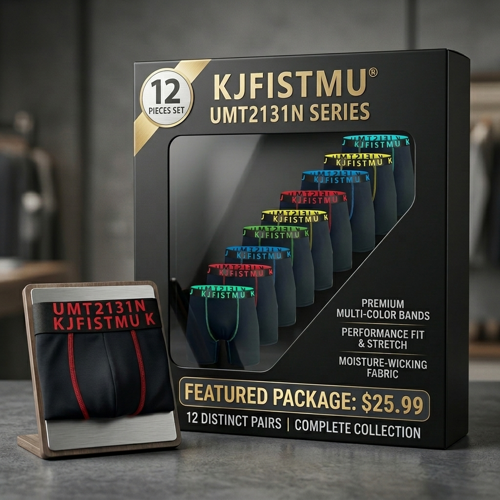 12/8/4 Pack Men's Boxer Briefs - Solid Color with Fine Stripe Design