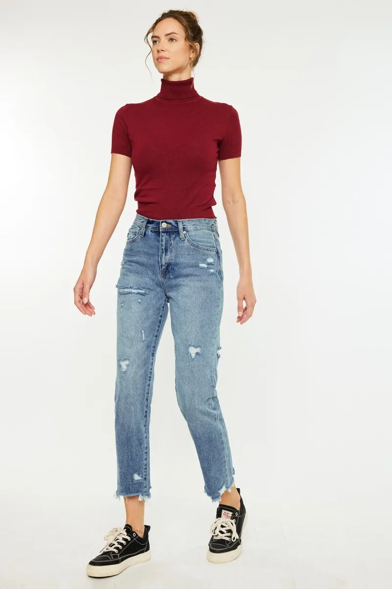 High Rise Classic Slim Straight Jeans