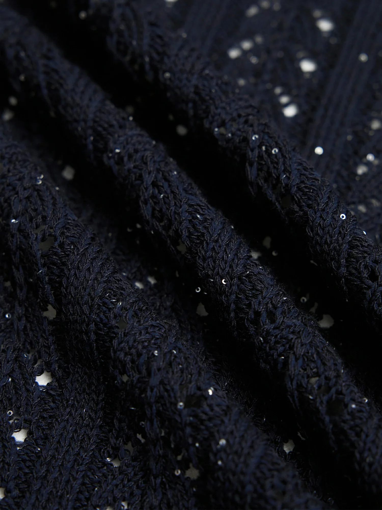 Lyocell Round Neck Sleeveless Sequined Dress