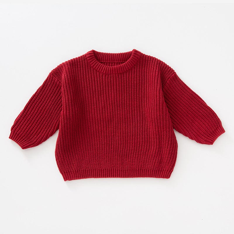 Baby Knitted Solid Color Casual Sweater