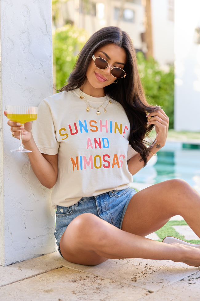 Sunshine And Mimosas Ivory Graphic Tee