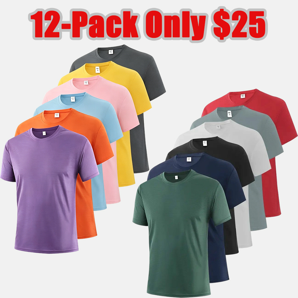 Performance Tees 6-Pack Textured Breathable Athletic