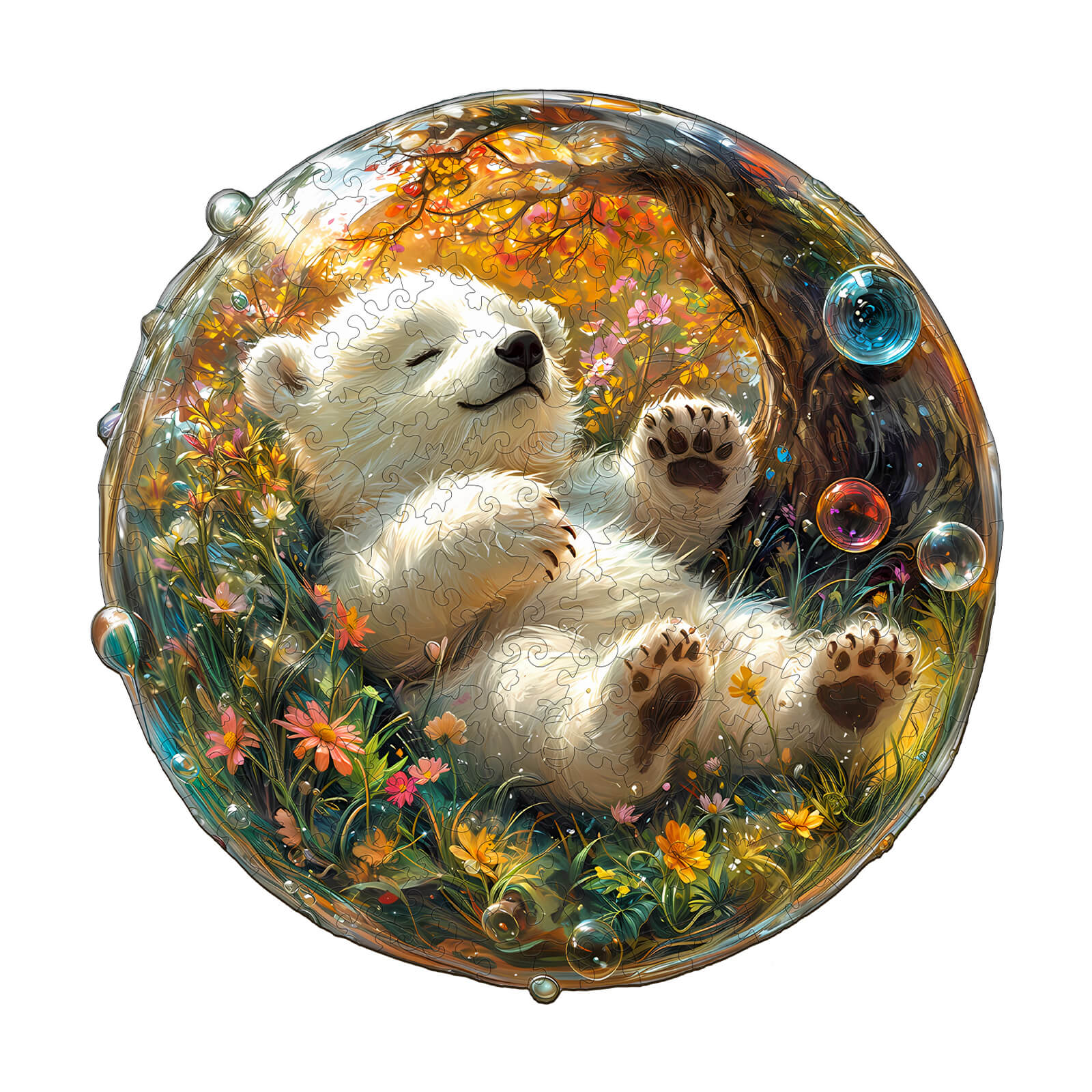 Bubble bear Wooden Jigsaw Puzzle