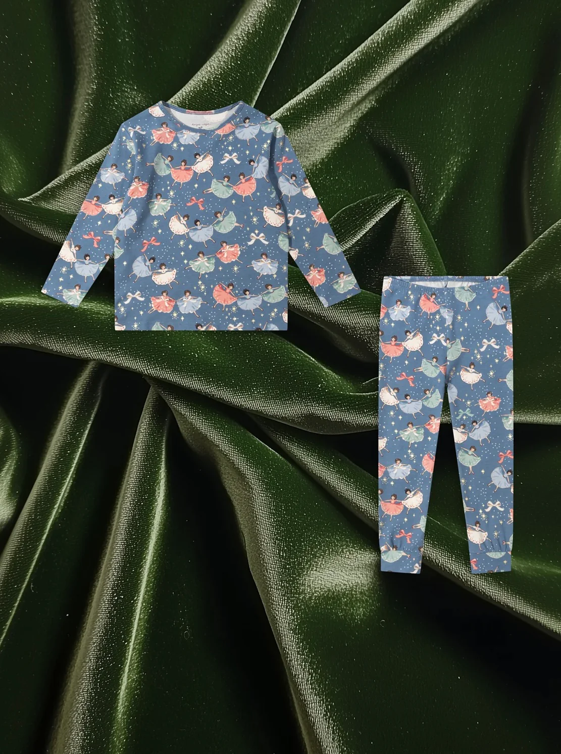 basic blouse/pants set gots - snow bow ballerina