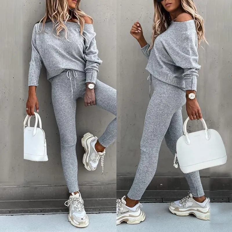 Women's 2 Piece Lounge Outfit Long Sleeve