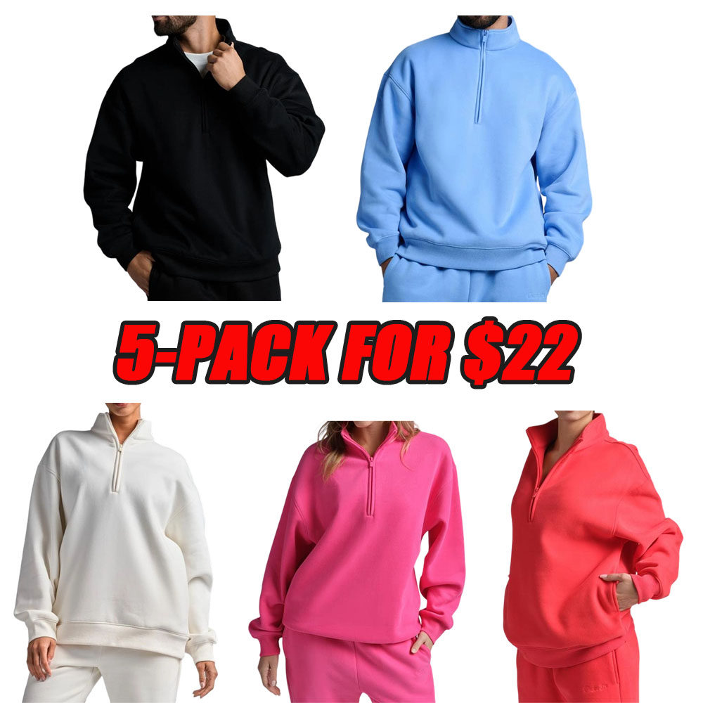 Basic Quarter Zip Mock Neck