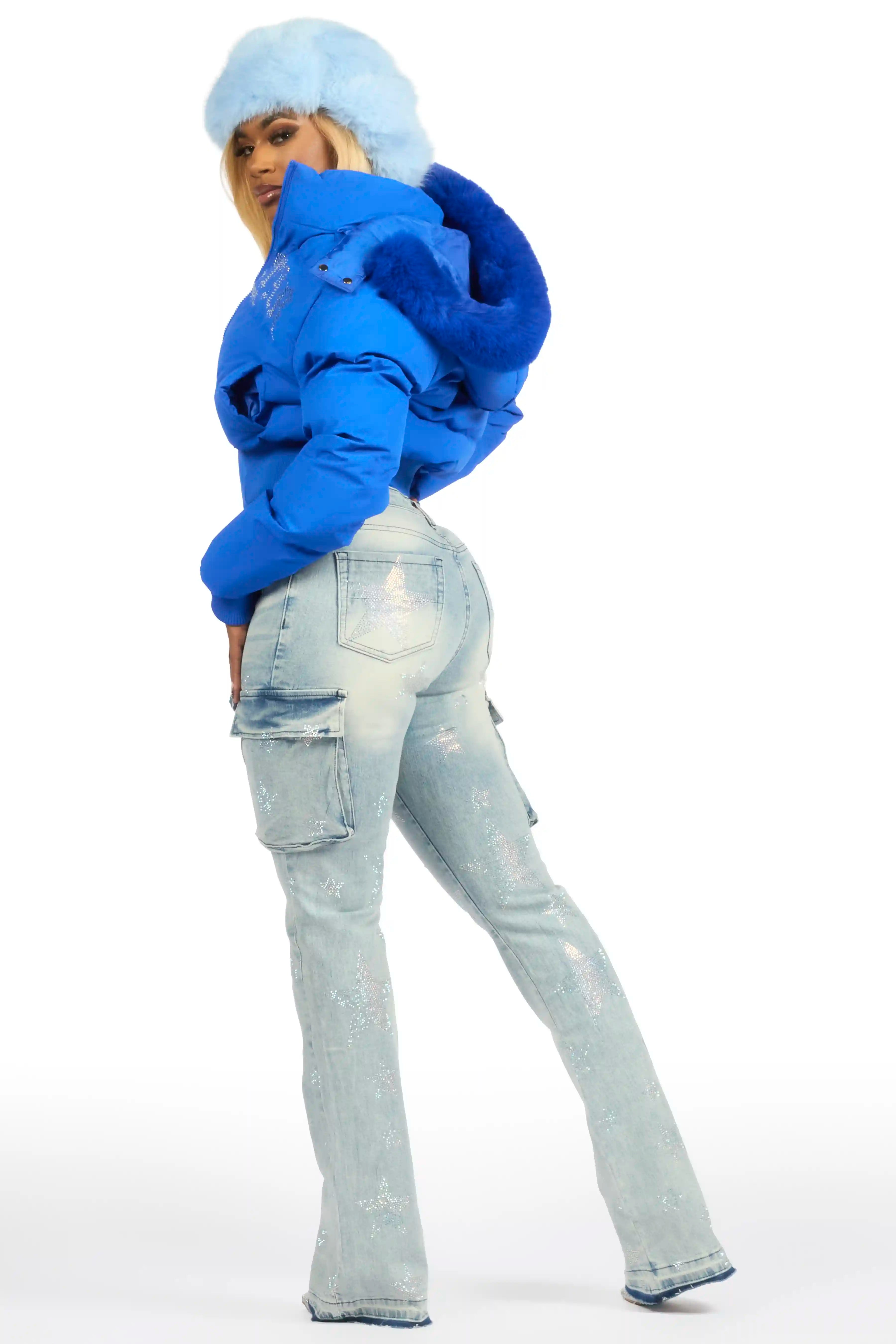 Rosa Royal Blue Puffer Jacket