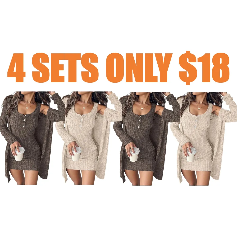 Women's Striped Dress Set