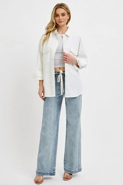 Full Size Straight Leg Jeans with Pockets