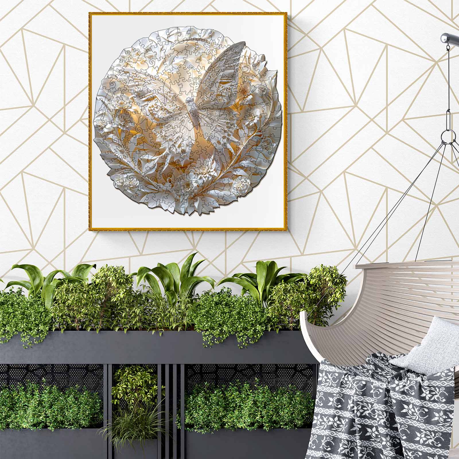 Paper Butterfly Wooden Jigsaw Puzzle