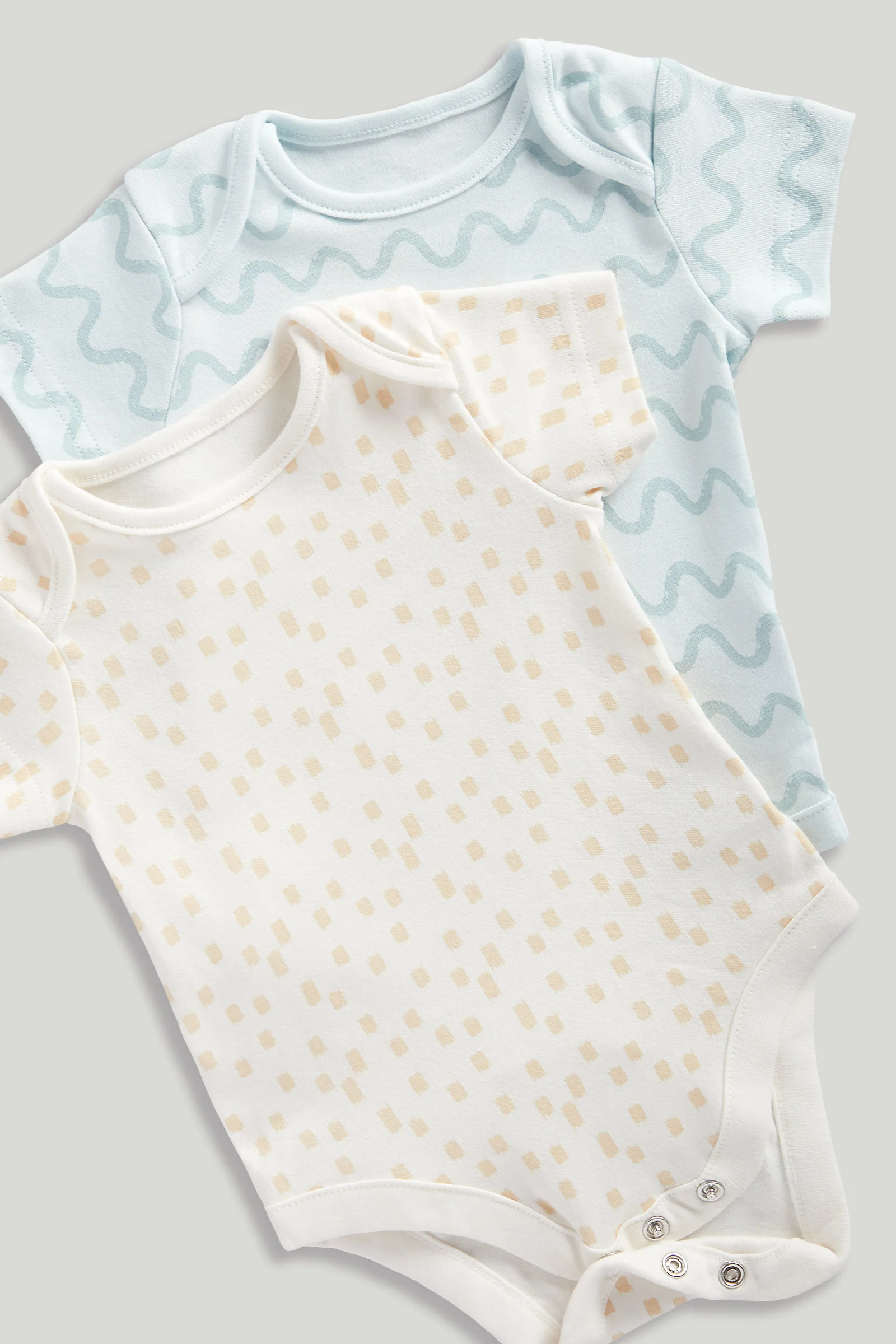 5 Pack Waves Short-Sleeved Bodysuits