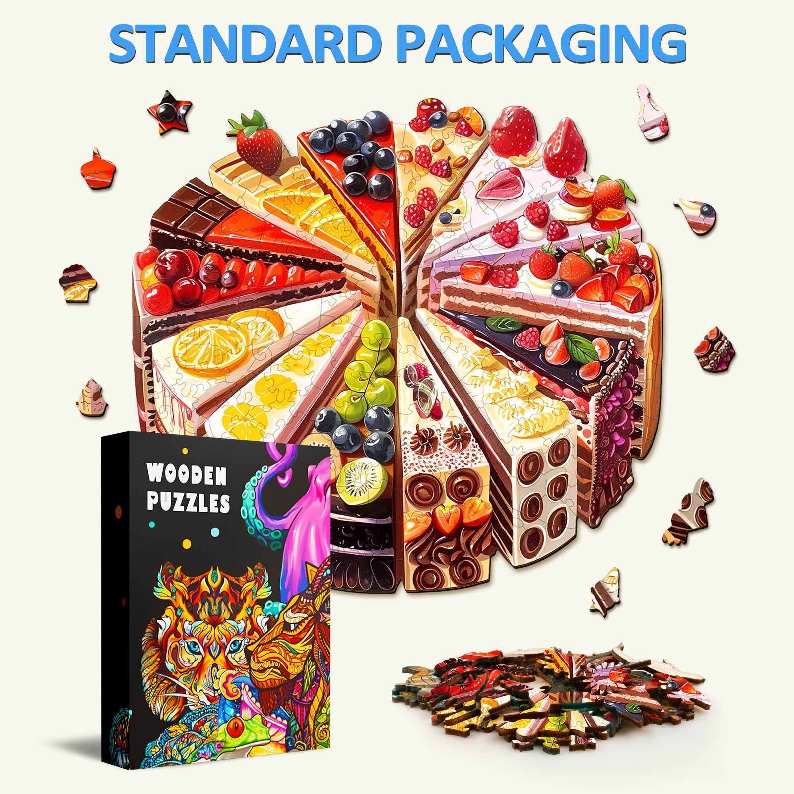 Delicious Cake Wooden Jigsaw Puzzle