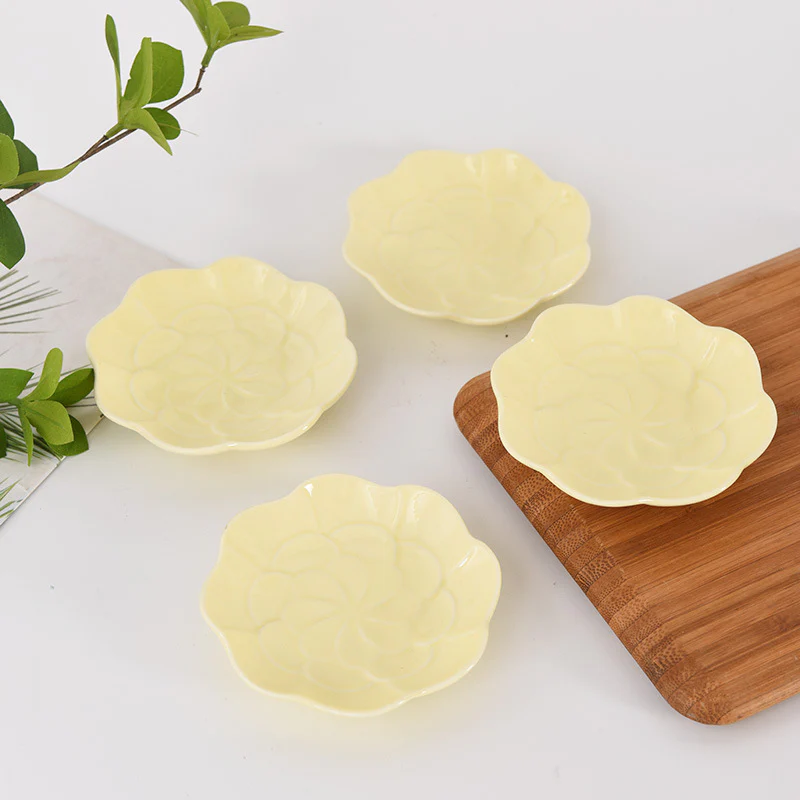 4PC Fruits Flowers Critters Seasoning Dishes