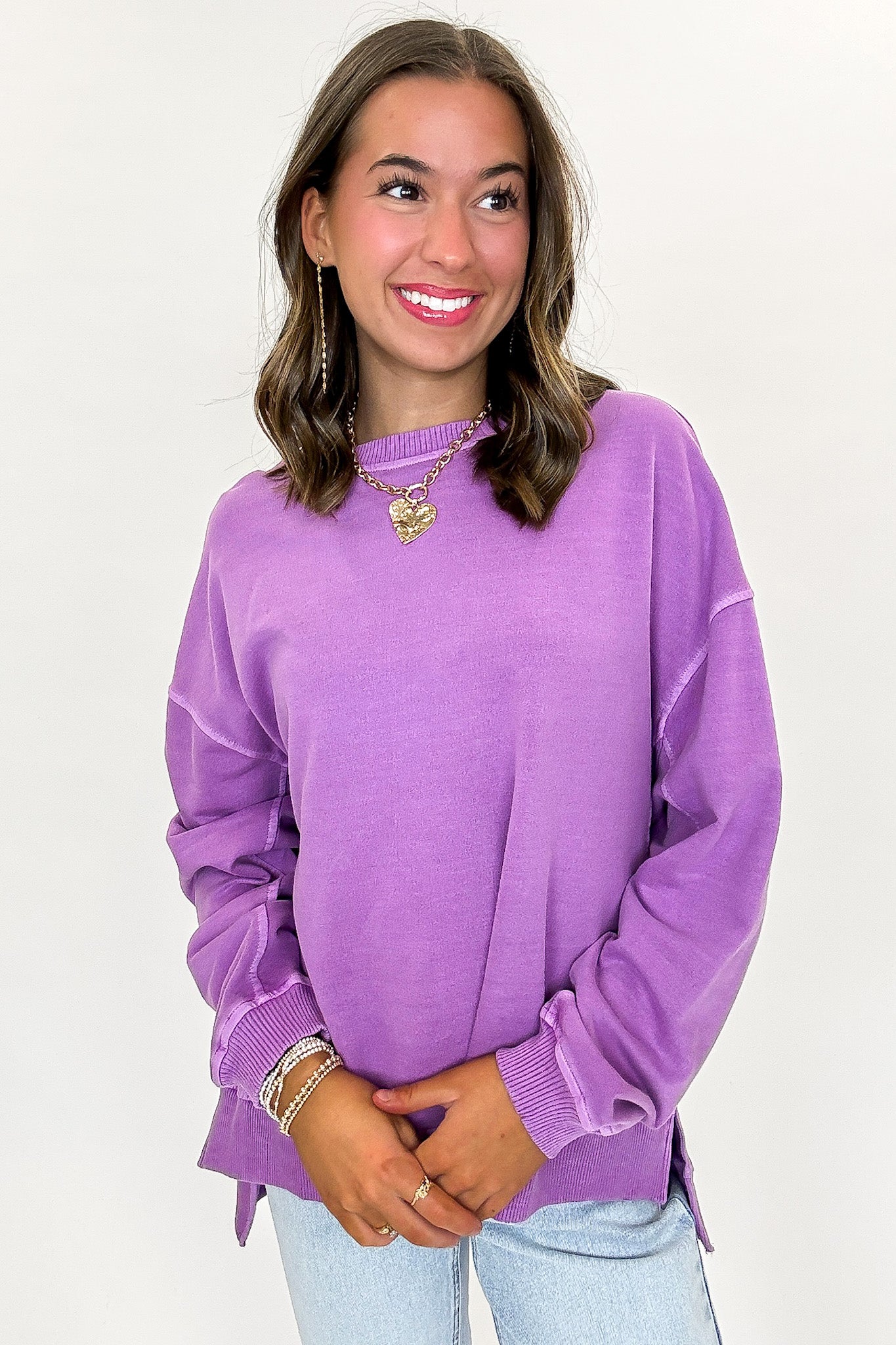 Pigment Washed French Terry Pullover