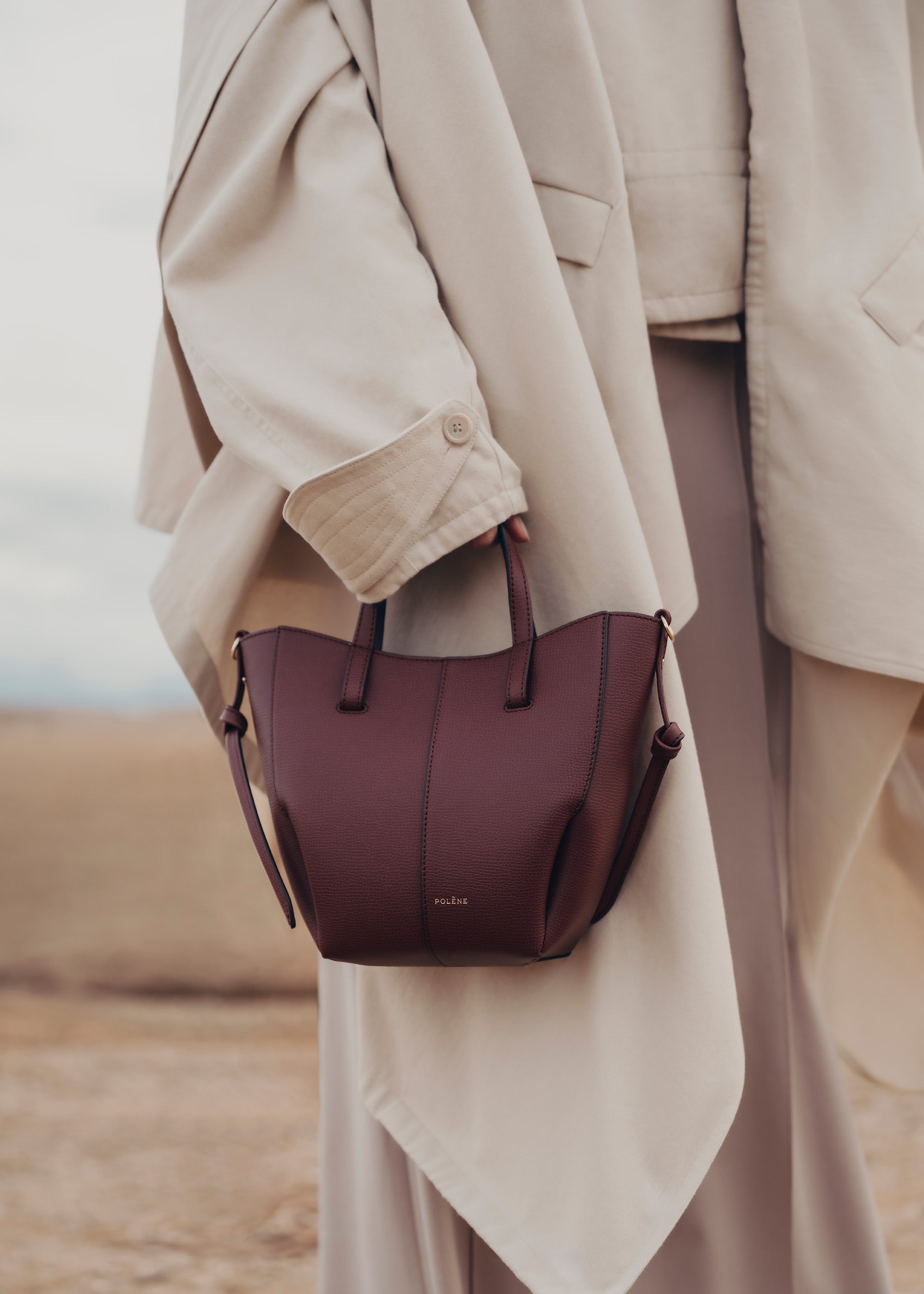 Cyme Tote Nano - Textured Black Cherry Clearance sale