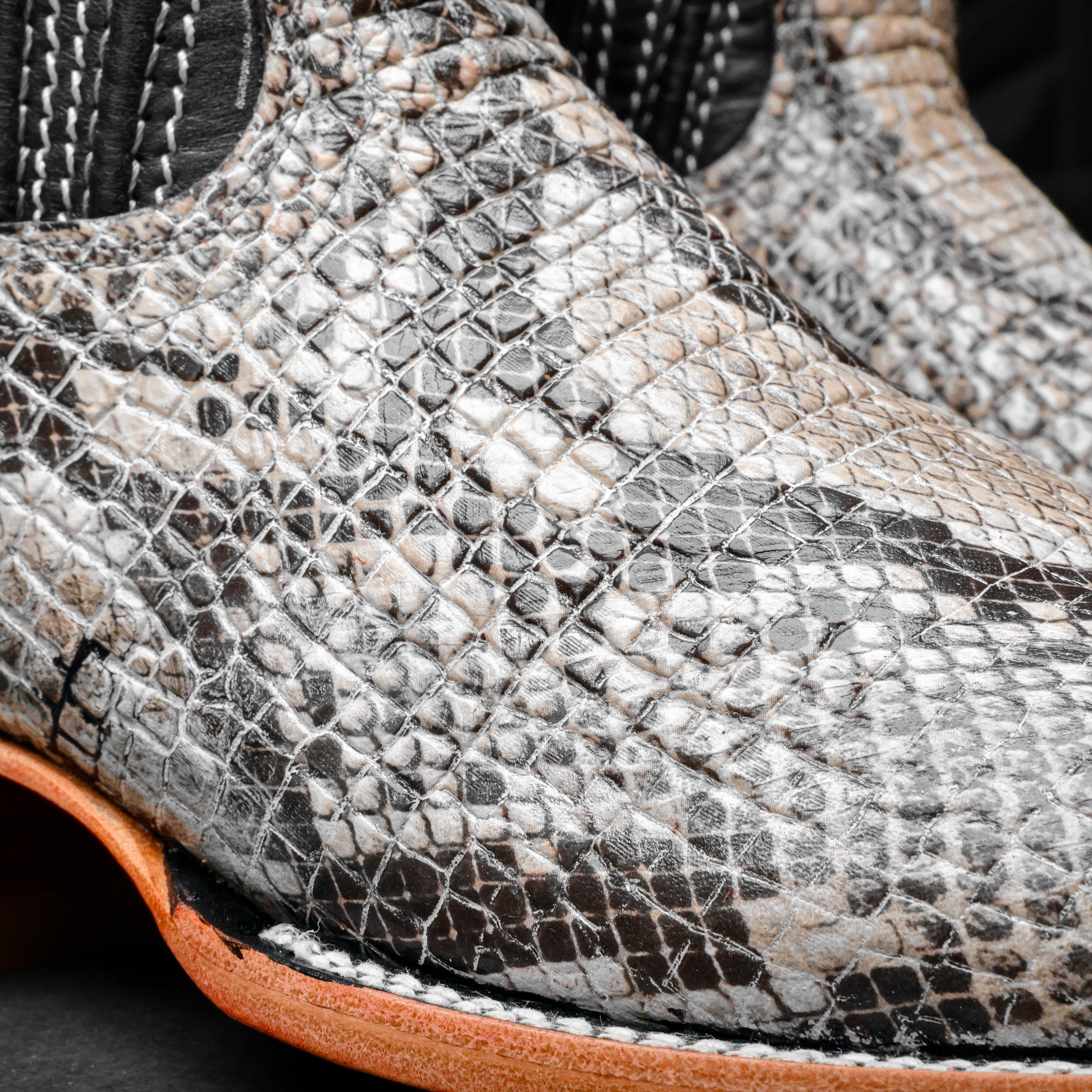 Bruce Mamba Leather Boots - Square Toe