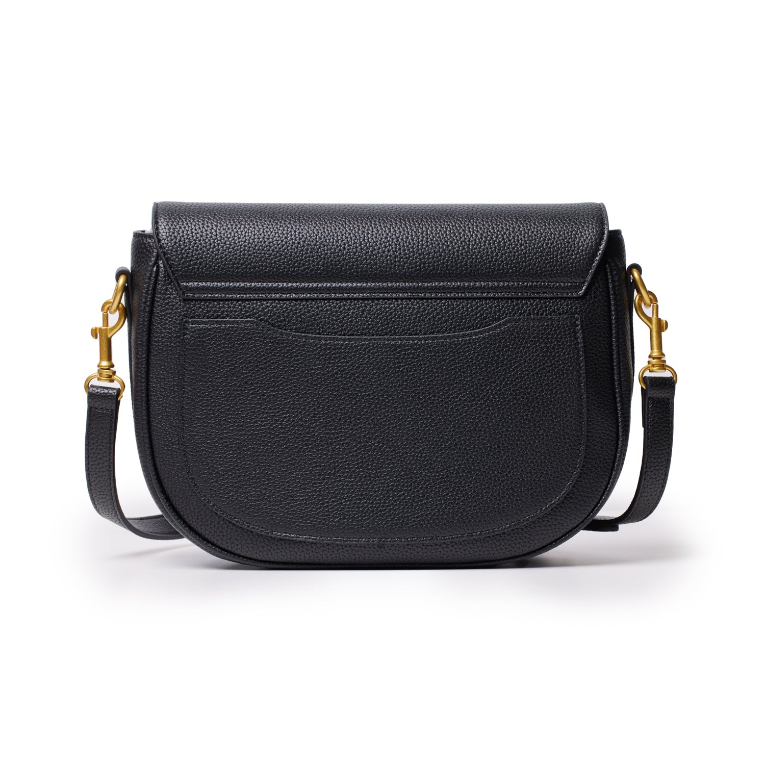 LARGE PEBBLE SHOULDER BAG - BLACK