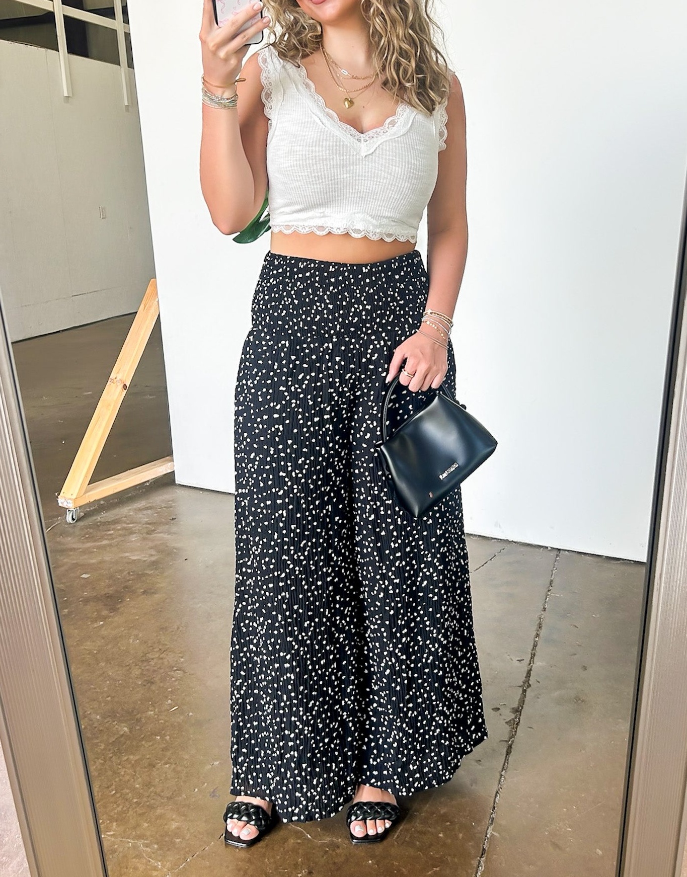 Flare High Waist Flowy Pants