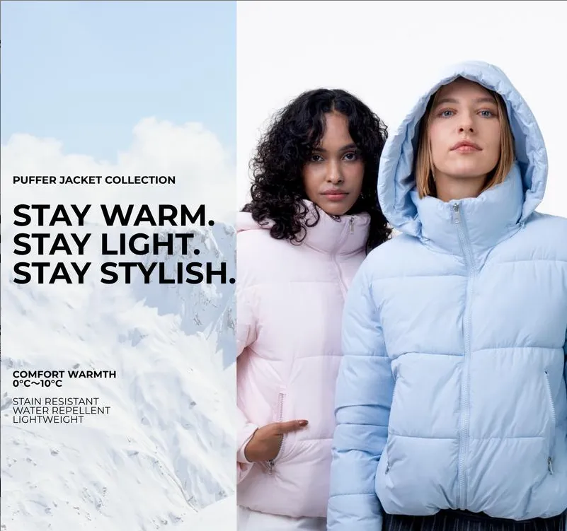 Womenswear Winter Comfort Minimalist Puffer Jackets