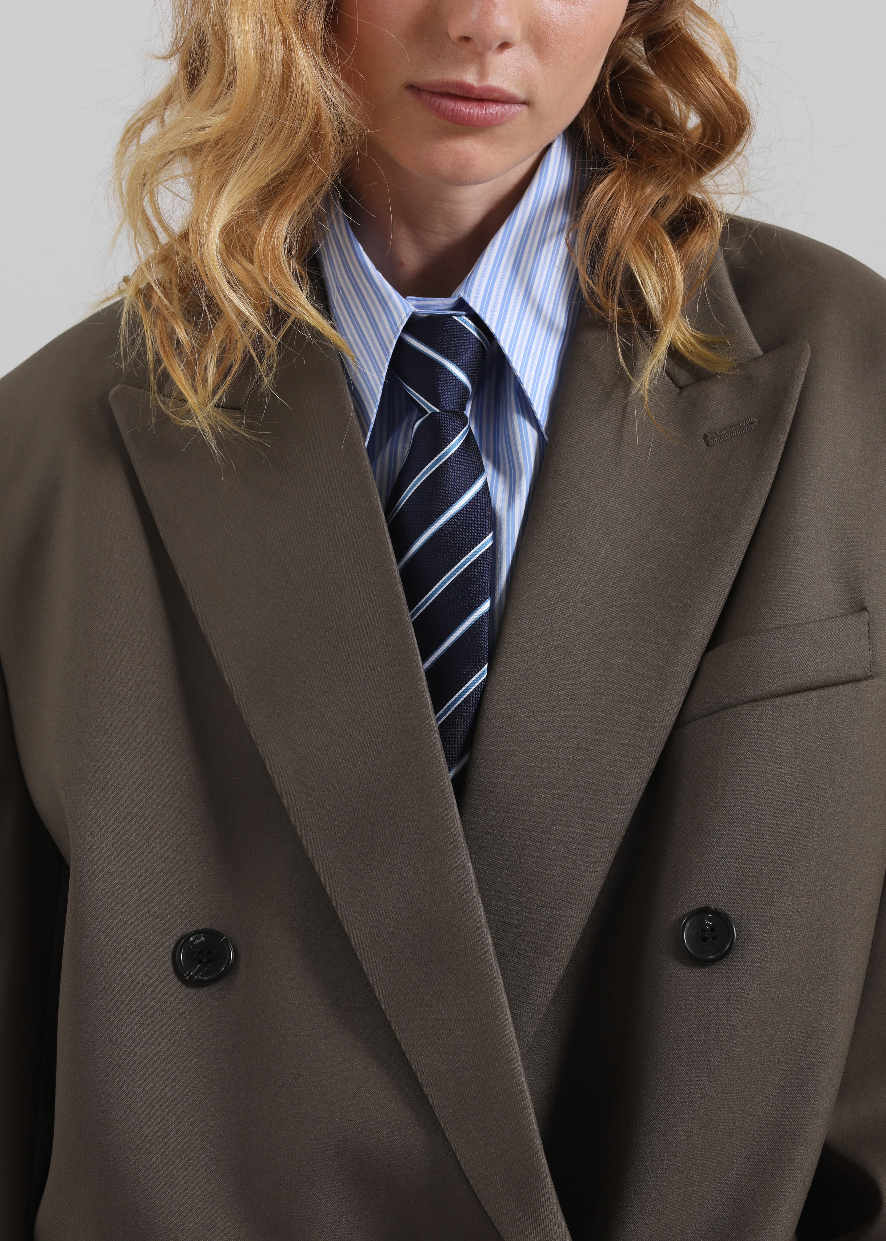 Pallen Double Breasted Blazer - Brown