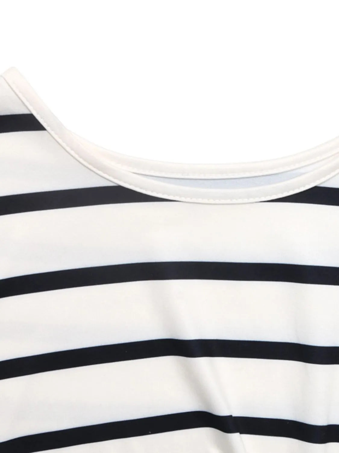 Slit Twisted Striped Sleeveless Midi Dress