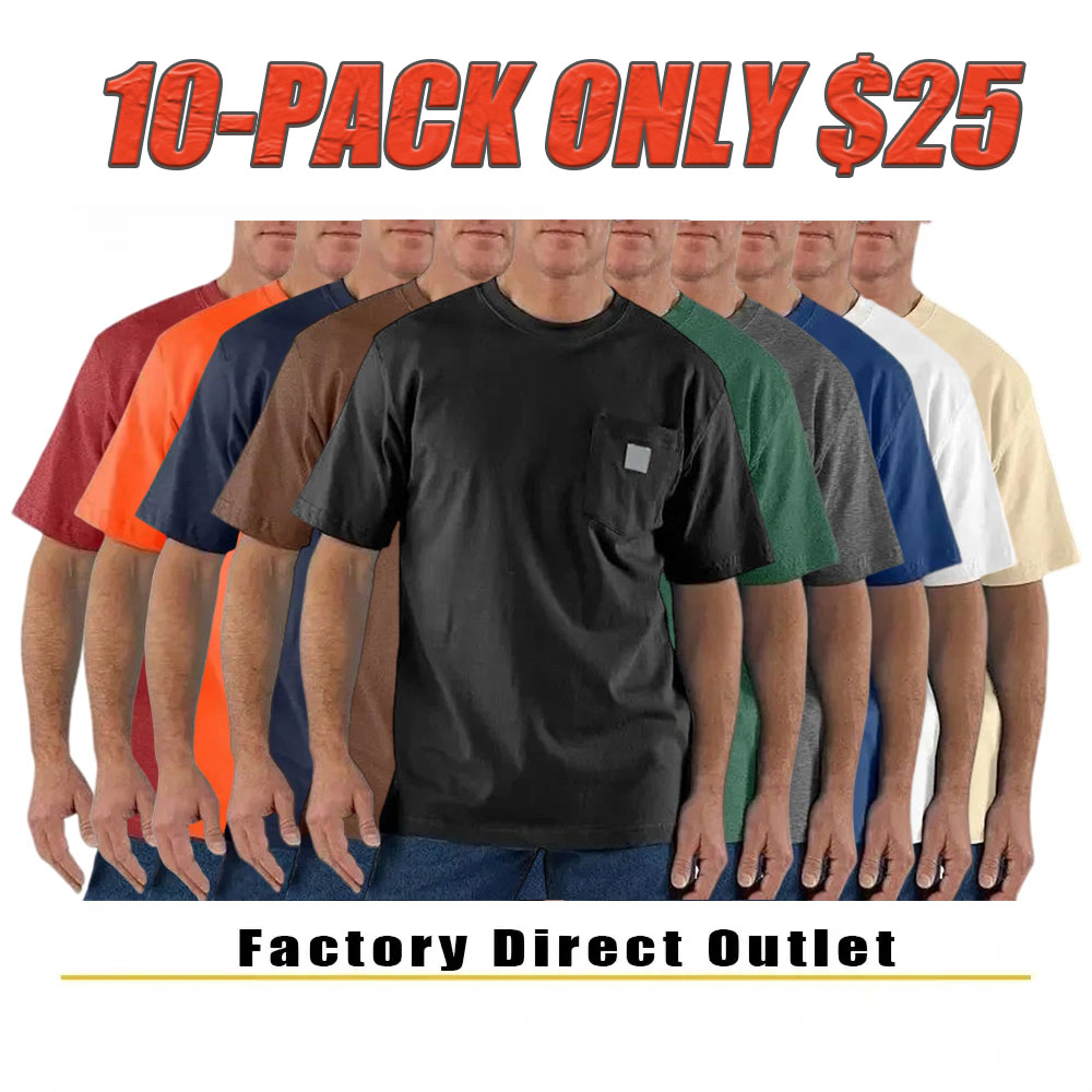 🔥Last Day Promotion!CHT Men's K87 Workwear Loose Fit Heavyweight Short-Sleeve Pocket T-Shirt (Also Available in Big & Tall)