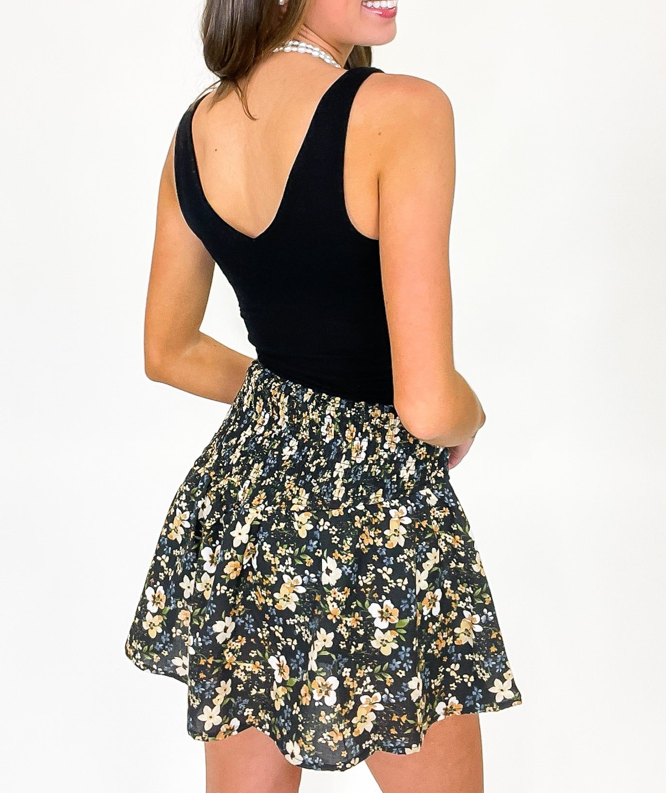 Petal Laced Smocked Skort