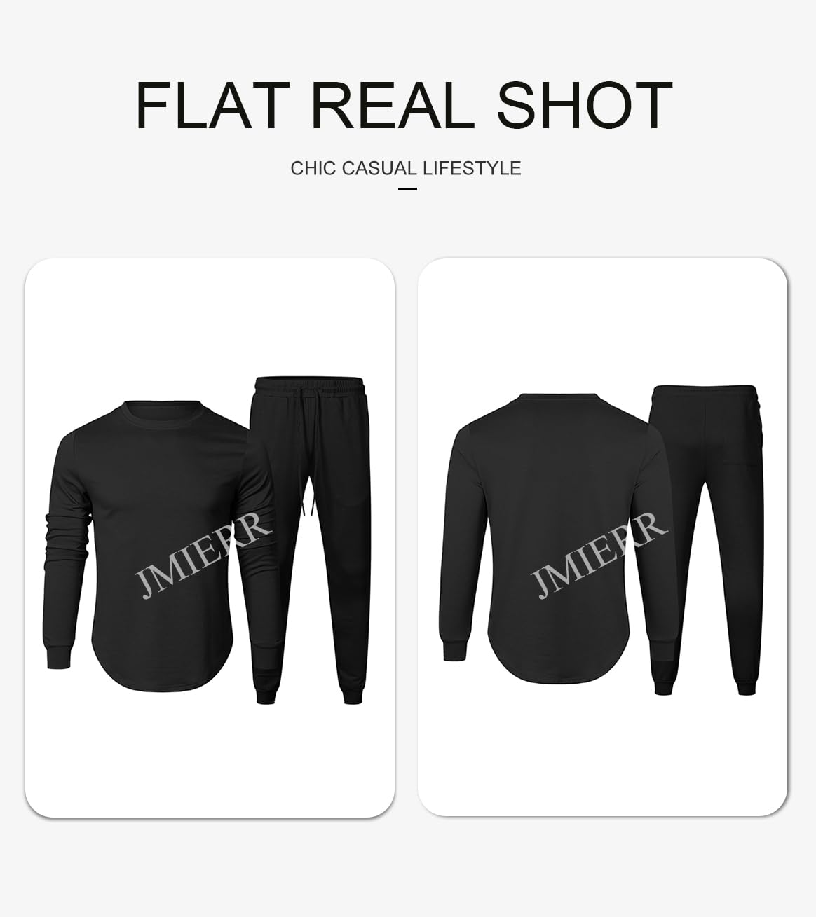 Men's 2 Piece Outfits Solid Color Cotton Pullover Sweatshirt Tracksuit & Joggers Sweatpants Sweatsuit Set