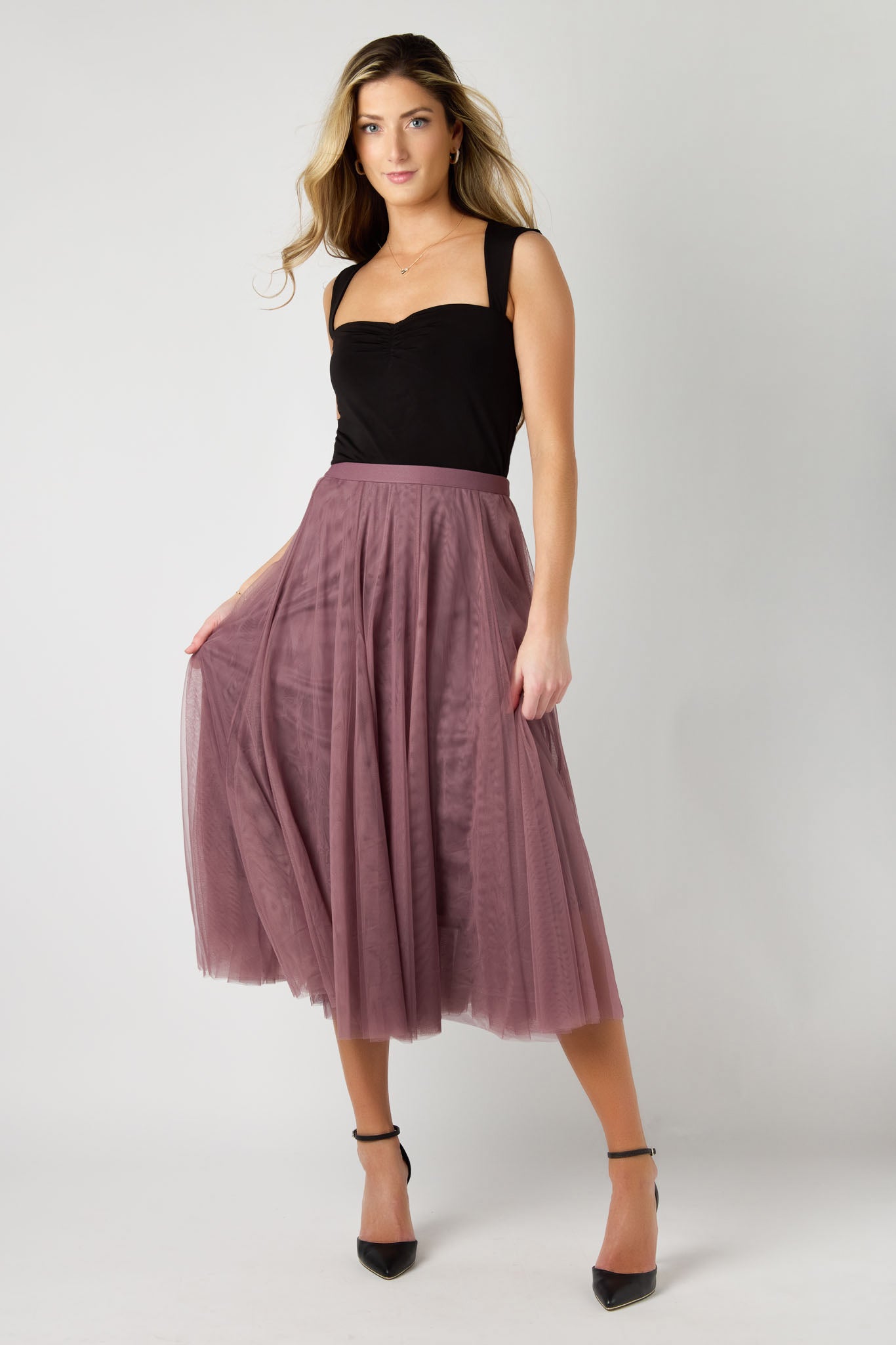 Mesh Midi Party Skirt