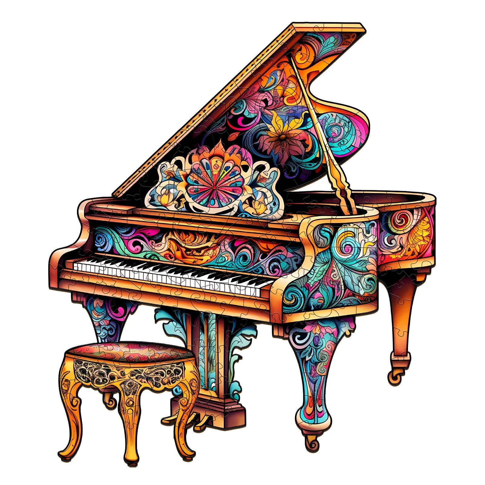Touching Piano Wooden Jigsaw Puzzle