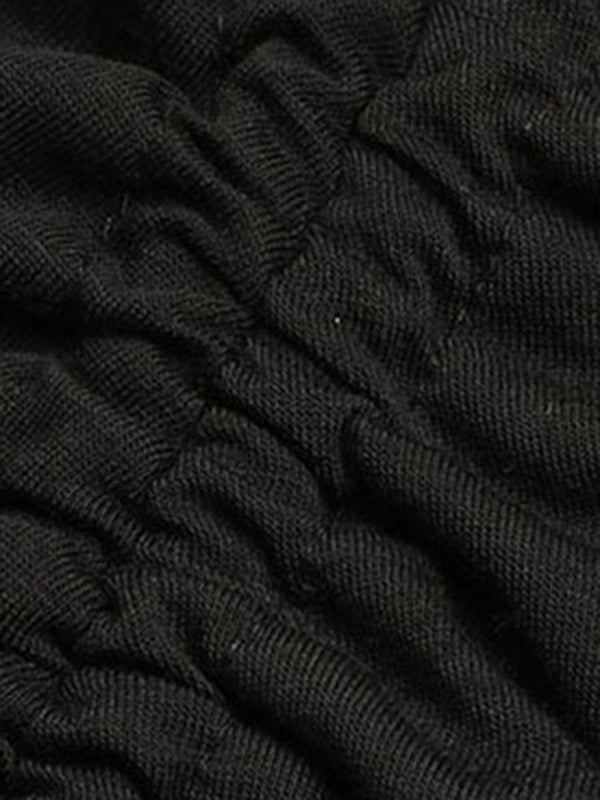 Ruched Wrap Skirt Mini Dress With Asymmetrical Hem