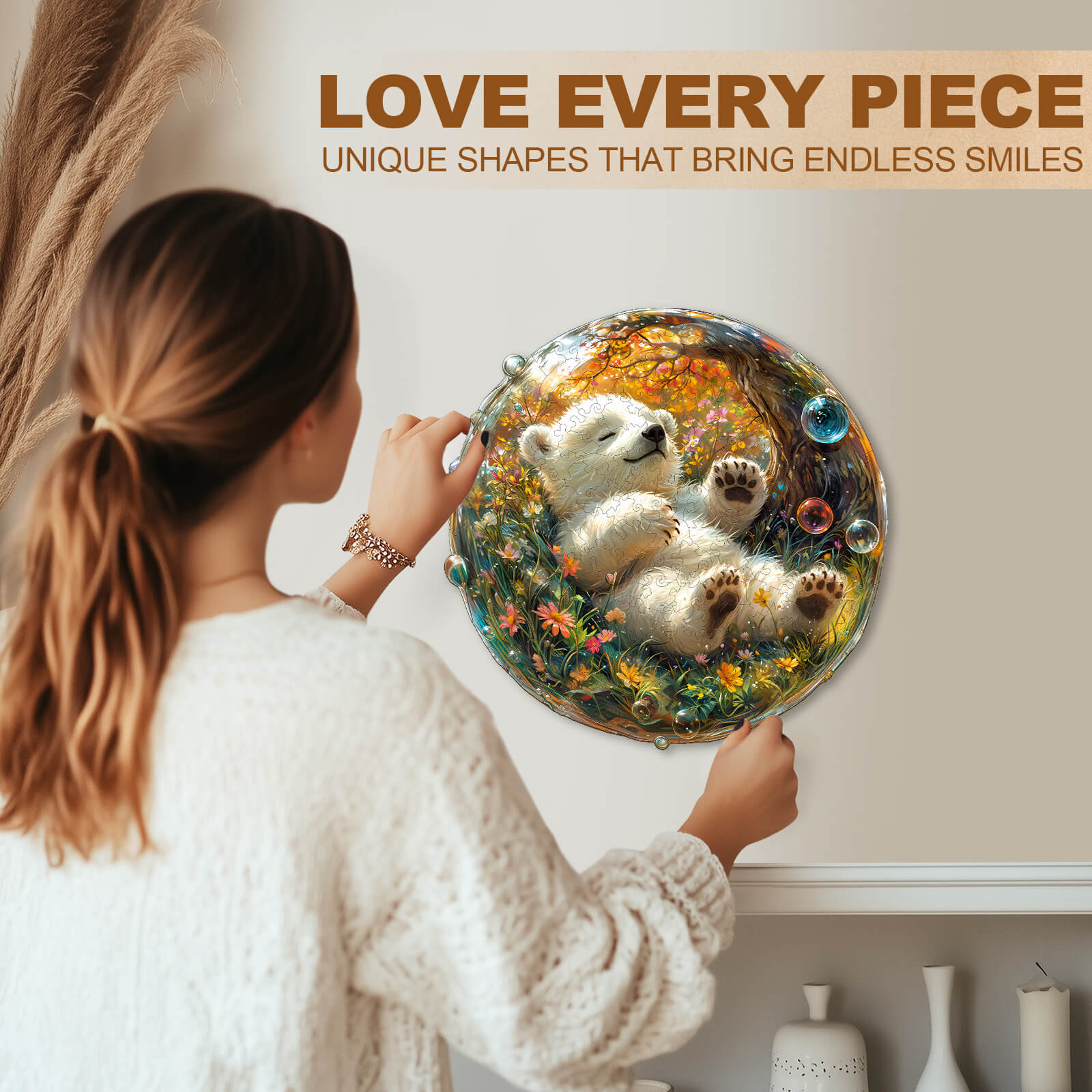 Bubble bear Wooden Jigsaw Puzzle