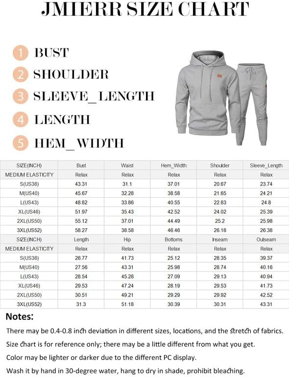 Mens 2 Piece Jacquard Sweatsuit Outfits Hoodie Sweatshirt & Joggers Sweatpants Set Tracksuit