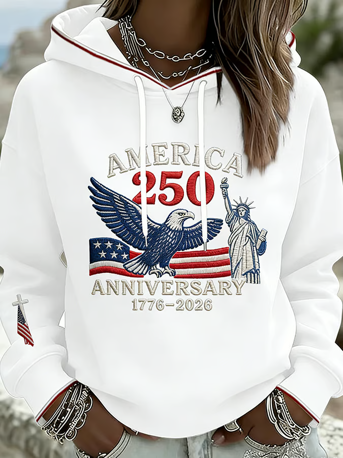 Women's Vintage America 250th Anniversary Faith Print Hoodie