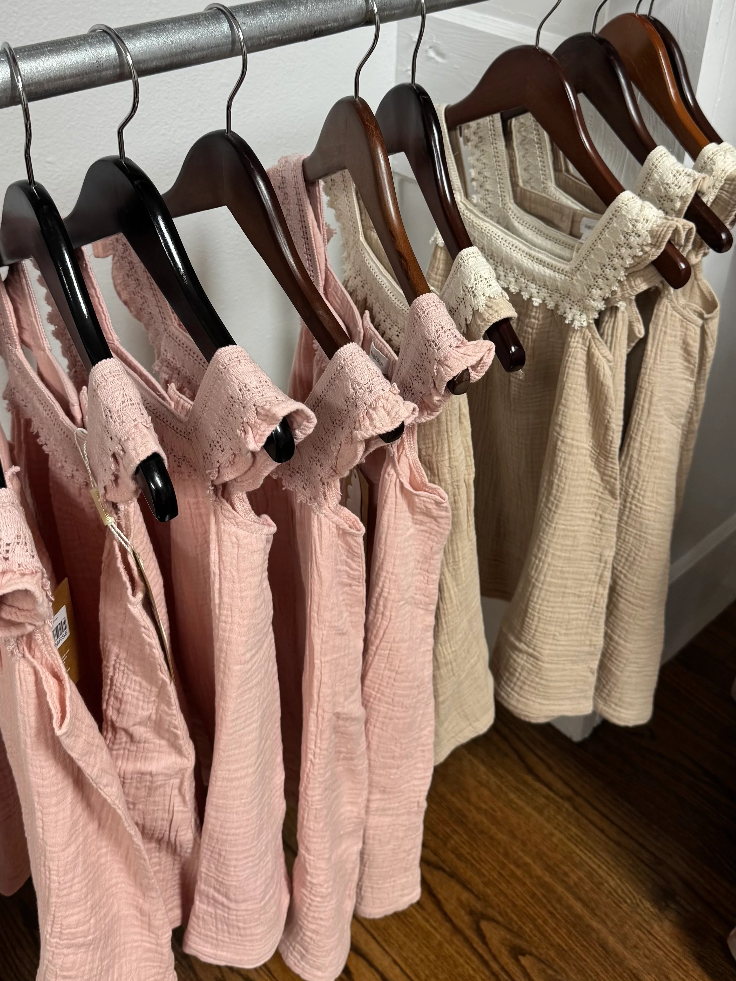 Solid Muslin Oxford Tan Sundress