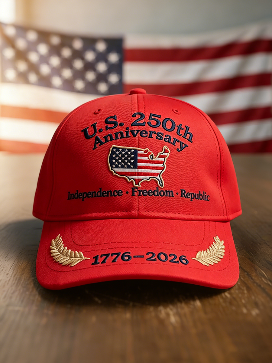 U.S. 250th Anniversary Map Outline Baseball Cap