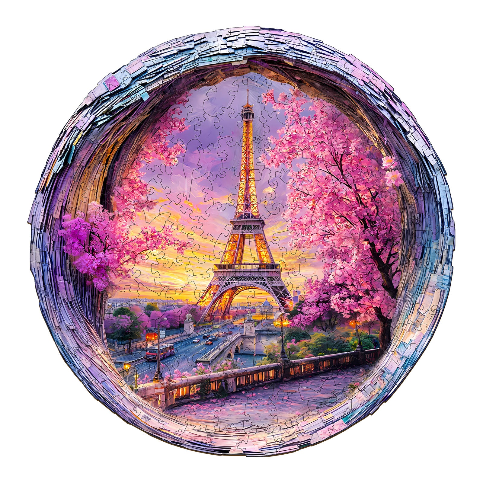 3D Four Seasons in Paris Wooden Jigsaw Puzzle