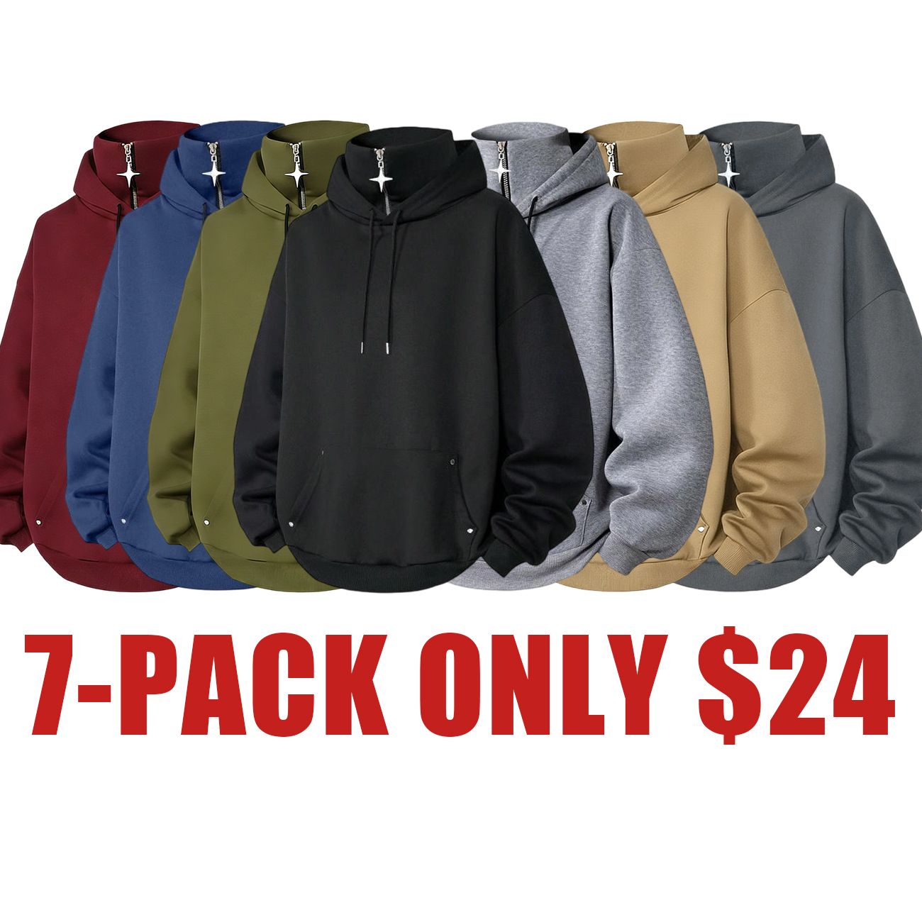 Plus Size Men’s Casual Pullover Jacket