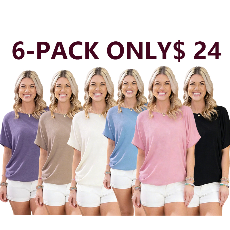 Women's Dreamy Dolman Short Sleeve Knit Top