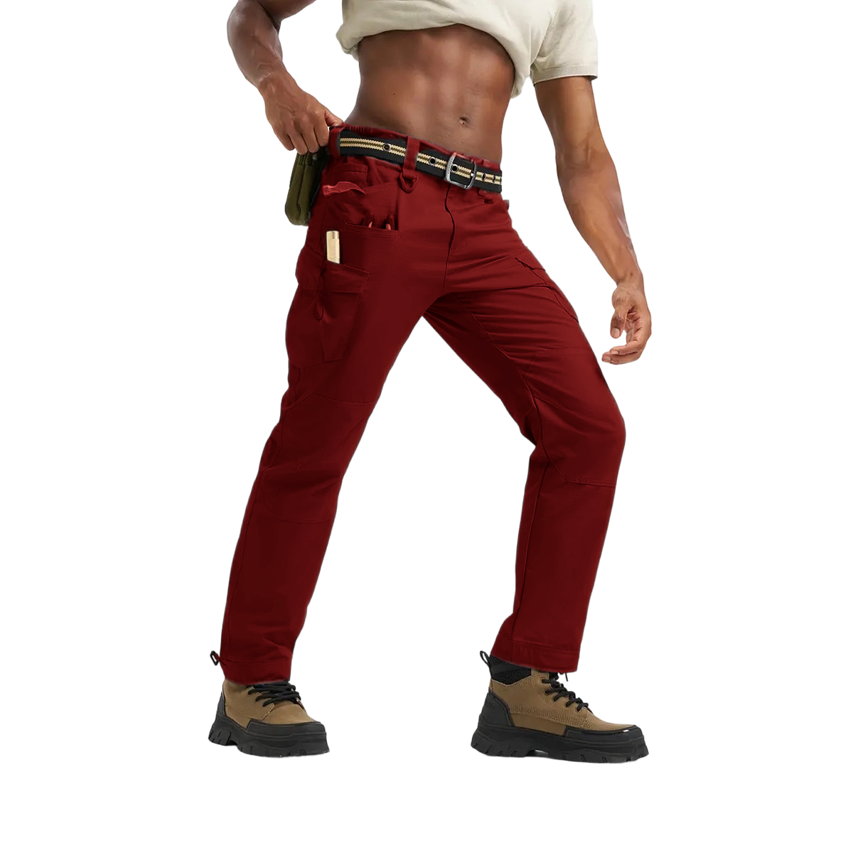 Men's Tactical Work Pants Multi-Pocket Water Resistant Cargo Pants Ripstop Hiking Military Construction Outdoor Pants 10 Pockets