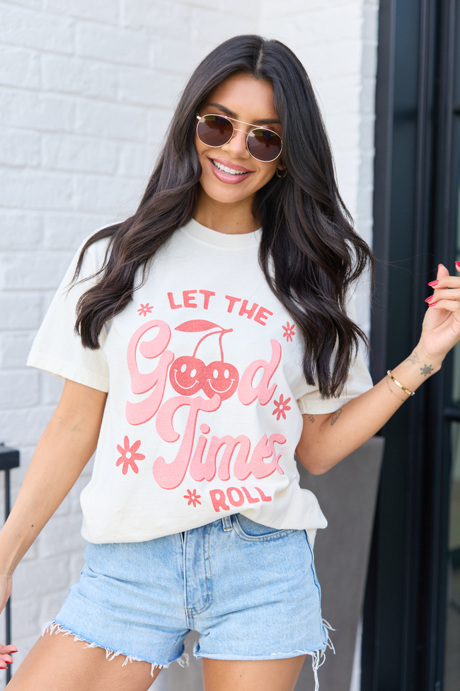 Let The Good Times Roll Ivory Graphic Tee