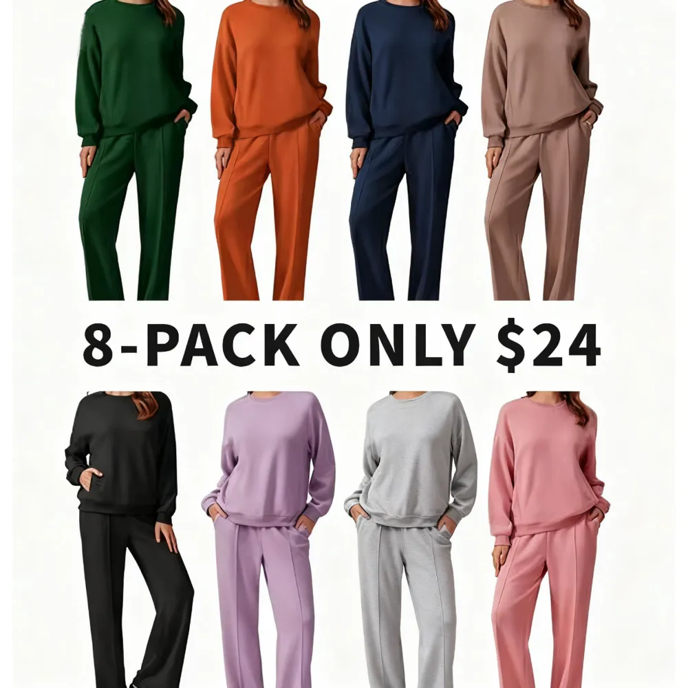 🔥Women's Casual Two-Piece Long-Sleeve Sweatshirt Set🔥