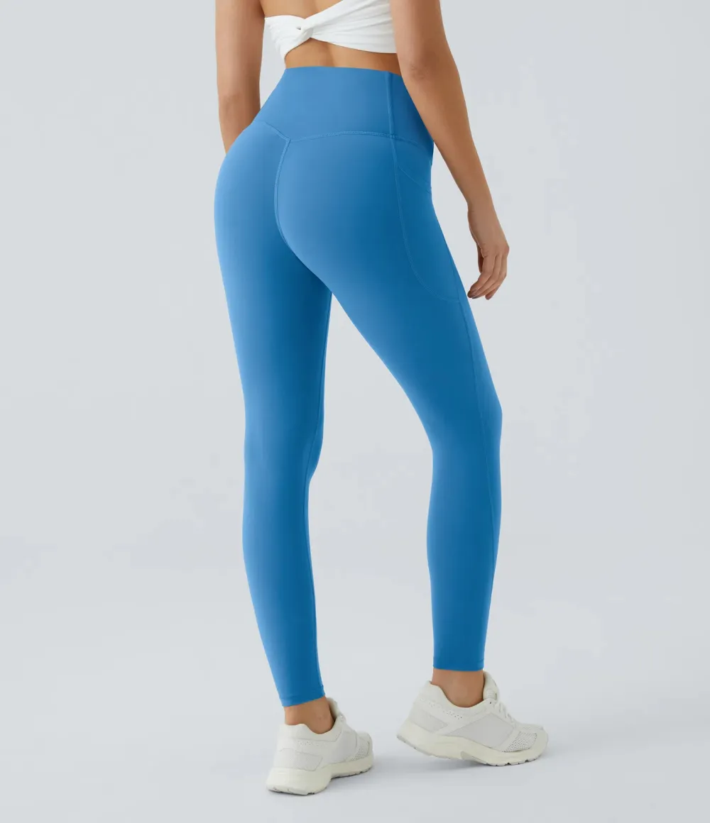 High Waisted Tummy Control Pocket Shaping Training Leggings