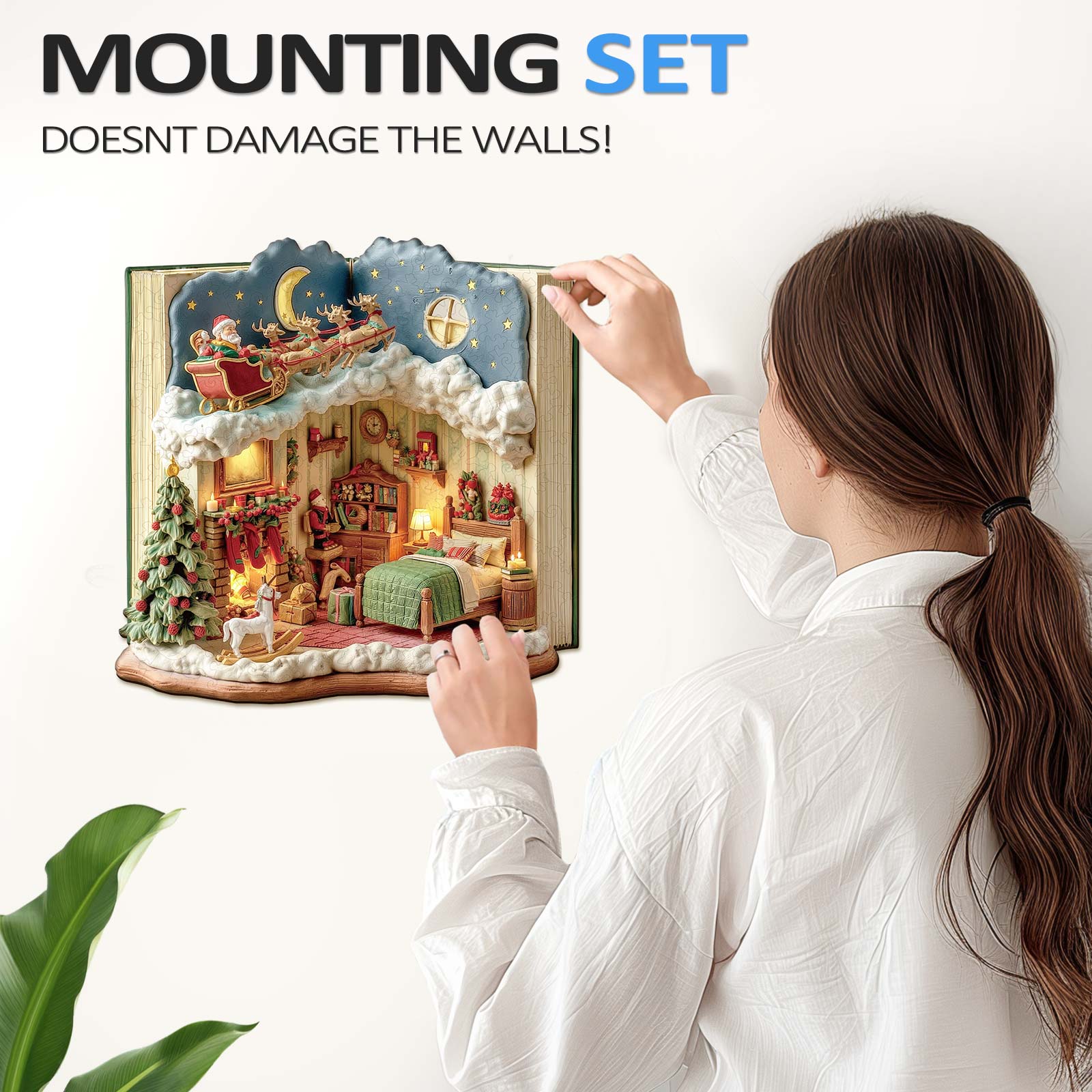 Christmas Eve in the Book Wooden Jigsaw Puzzle